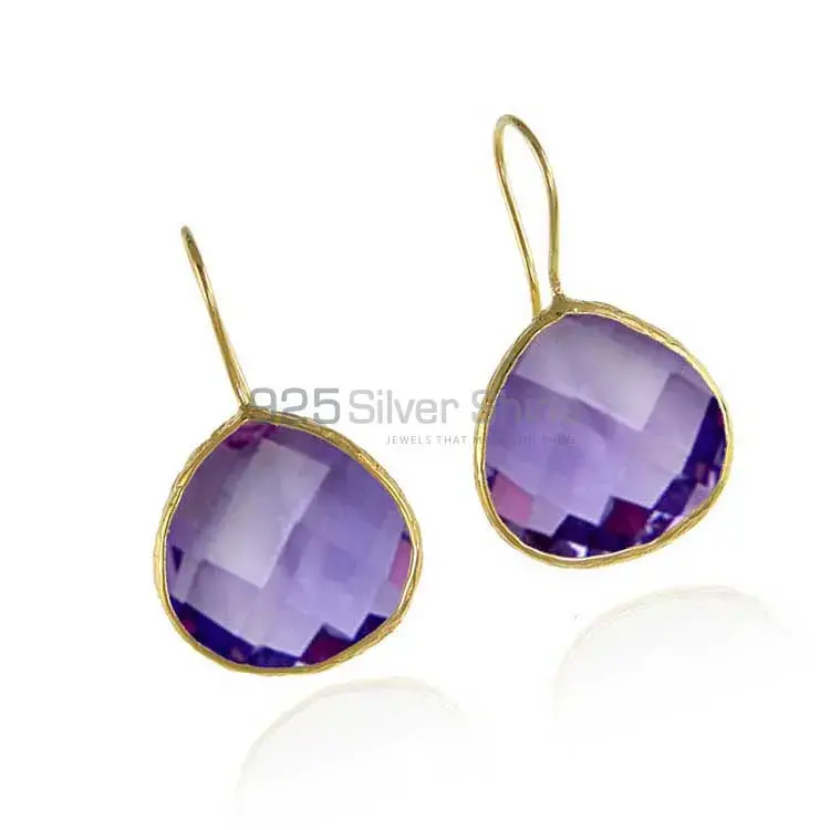 Beautiful 925 Sterling Silver Handmade Earrings Suppliers In Amethyst Gemstone Jewelry 925SE1986_0