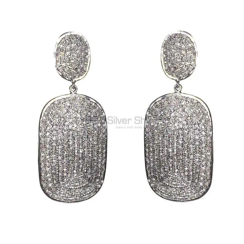 Beautiful 925 Sterling Silver Handmade Earrings Suppliers In CZ Gemstone Jewelry 925SE1390