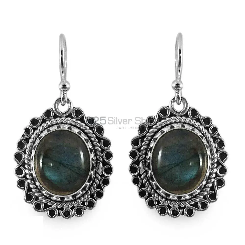 Beautiful 925 Sterling Silver Handmade Earrings Suppliers In Labradorite Gemstone Jewelry 925SE1311