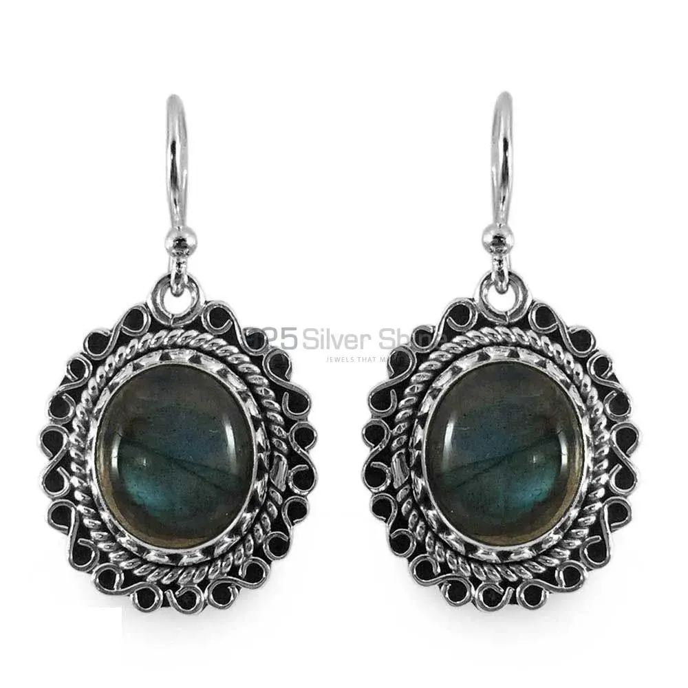 925 Sterling Silver Handmade Earrings In Labradorite Gemstone Jewelry 925SE1311_0