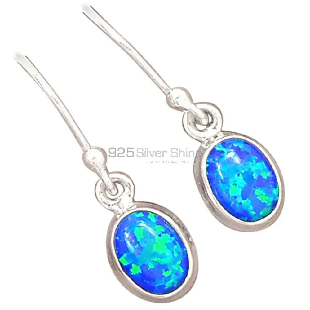 925 Sterling Silver Handmade Earrings In Opal Gemstone Jewelry 925SE2800_1