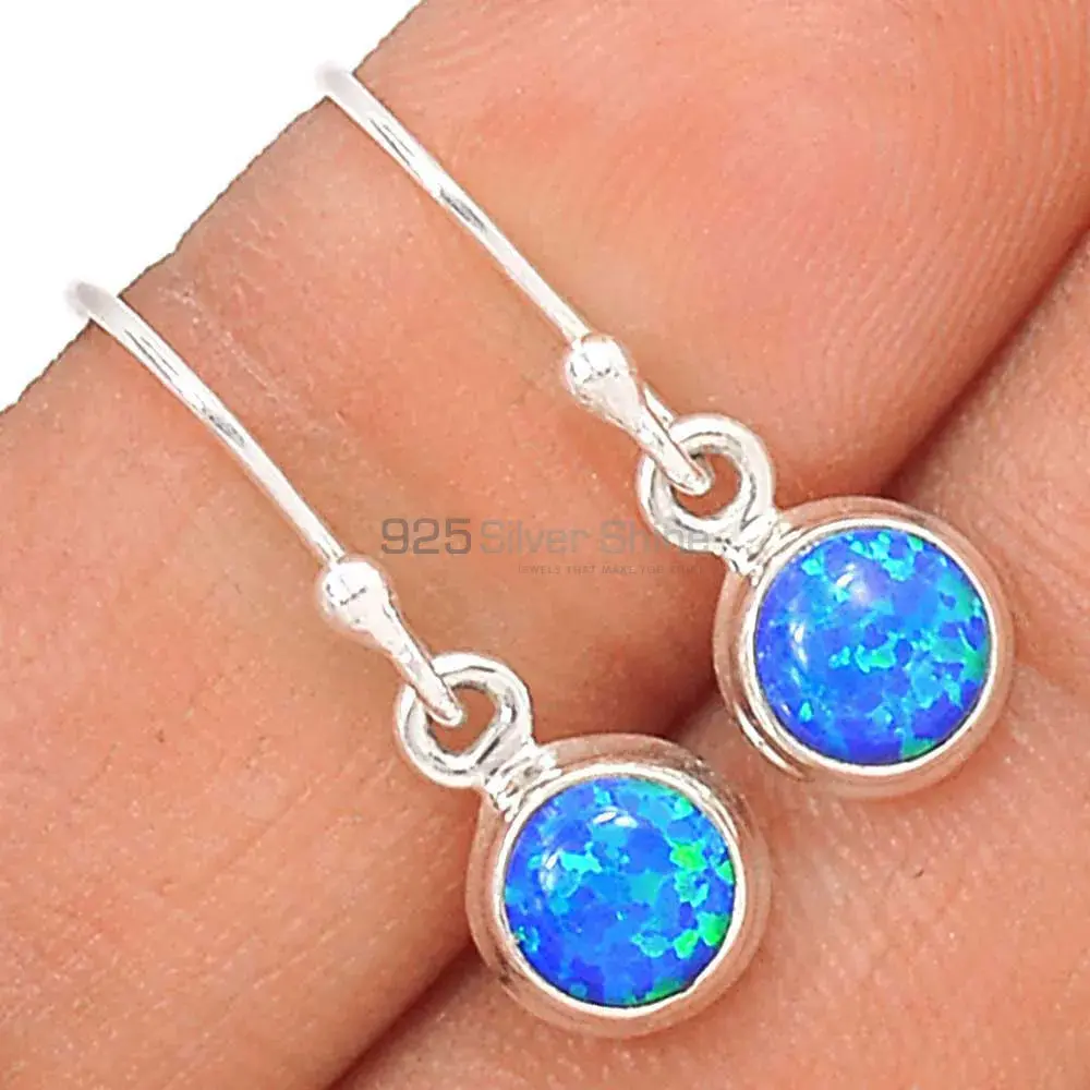 Beautiful 925 Sterling Silver Handmade Earrings Suppliers In Opal Gemstone Jewelry 925SE2800_2