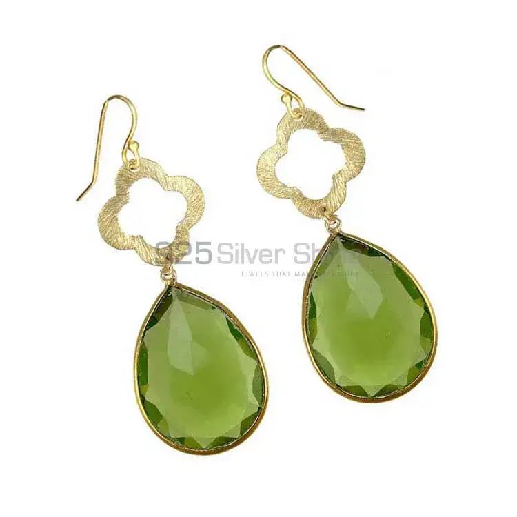 Beautiful 925 Sterling Silver Handmade Earrings Suppliers In Peridot Gemstone Jewelry 925SE1907_0