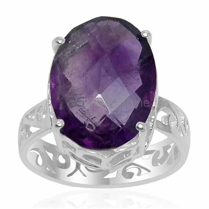 Sterling Silver Amethyst Filigree Rings 925SR1517