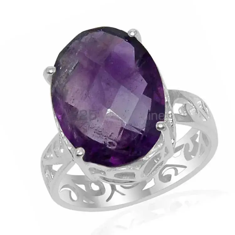 Sterling Silver Amethyst Filigree Rings 925SR1517_1