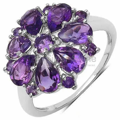 925 Sterling Silver Handmade Rings In Amethyst Gemstone Jewelry 925SR3267_0