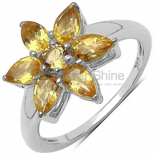 Beautiful 925 Sterling Silver Handmade Rings Exporters In Citrine Gemstone Jewelry 925SR3346
