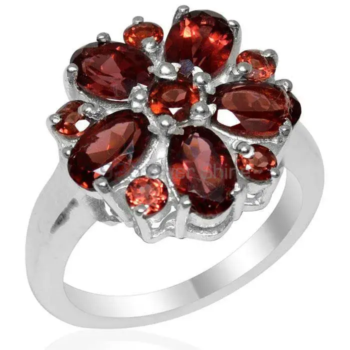 Beautiful 925 Sterling Silver Handmade Rings Exporters In Garnet Gemstone Jewelry 925SR1754