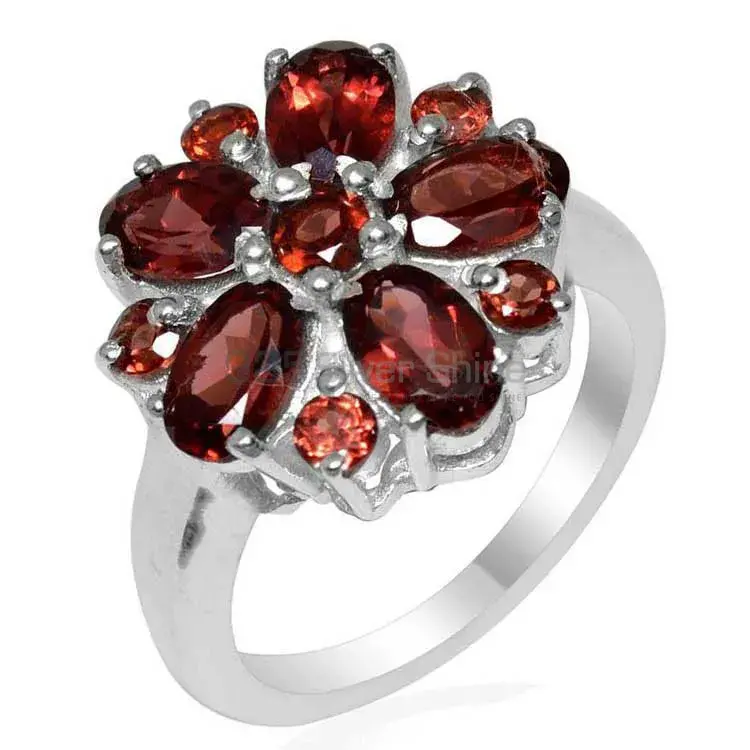 Beautiful 925 Sterling Silver Handmade Rings Exporters In Garnet Gemstone Jewelry 925SR1754_0