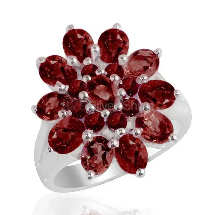 Beautiful 925 Sterling Silver Handmade Rings Exporters In Garnet Gemstone Jewelry 925SR2137_0