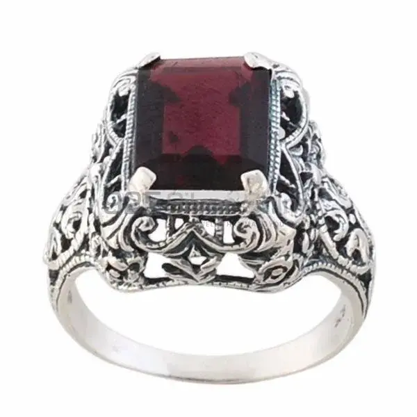 Garnet Gemstone Sterling Silver Boho Rings Jewelry 925SR3661