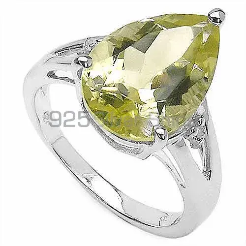 925 Sterling Silver Handmade Rings In Lemon Quartz Gemstone Jewelry 925SR3173_1