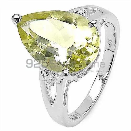 Beautiful 925 Sterling Silver Handmade Rings Exporters In Lemon Quartz Gemstone Jewelry 925SR3173_1