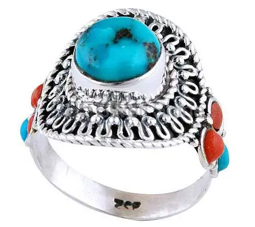 Beautiful 925 Sterling Silver Handmade Rings Exporters In Multi Gemstone Jewelry 925SR2936