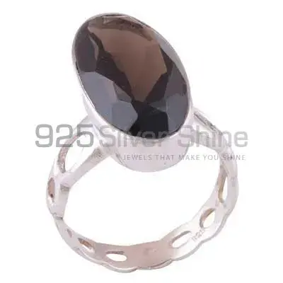 925 Sterling Silver Handmade Rings In Smoky Quartz Gemstone Jewelry 925SR3934_0