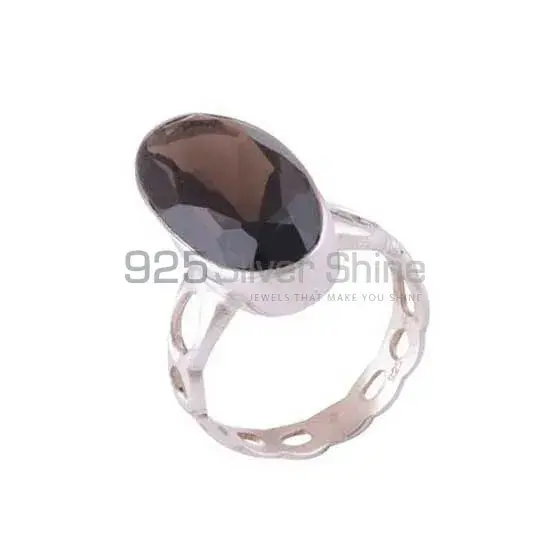Beautiful 925 Sterling Silver Handmade Rings Exporters In Smoky Quartz Gemstone Jewelry 925SR3934_0