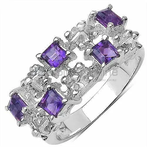 925 Sterling Silver Handmade Rings In Amethyst Gemstone Jewelry 925SR3252