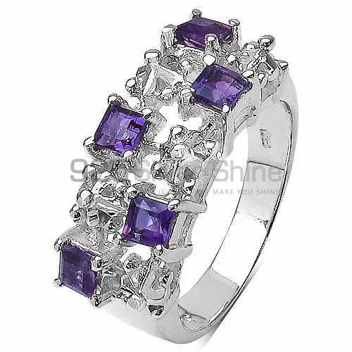 925 Sterling Silver Handmade Rings In Amethyst Gemstone Jewelry 925SR3252_1