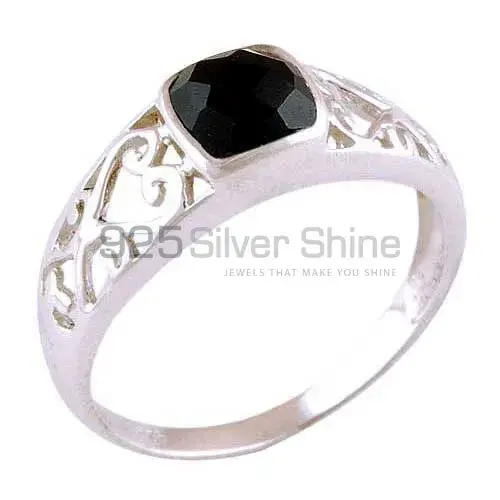925 Sterling Silver Handmade Rings In Black Onyx Gemstone Jewelry 925SR4077