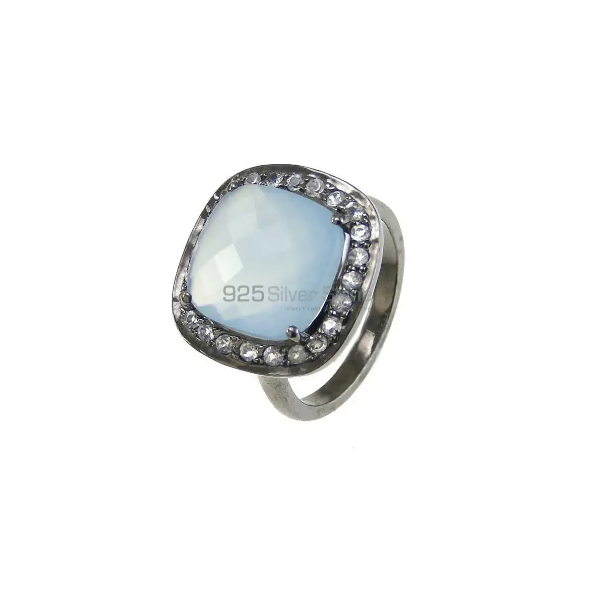 Beautiful 925 Sterling Silver Handmade Rings Manufacturer In Chalcedony Gemstone Jewelry 925SR3804_0