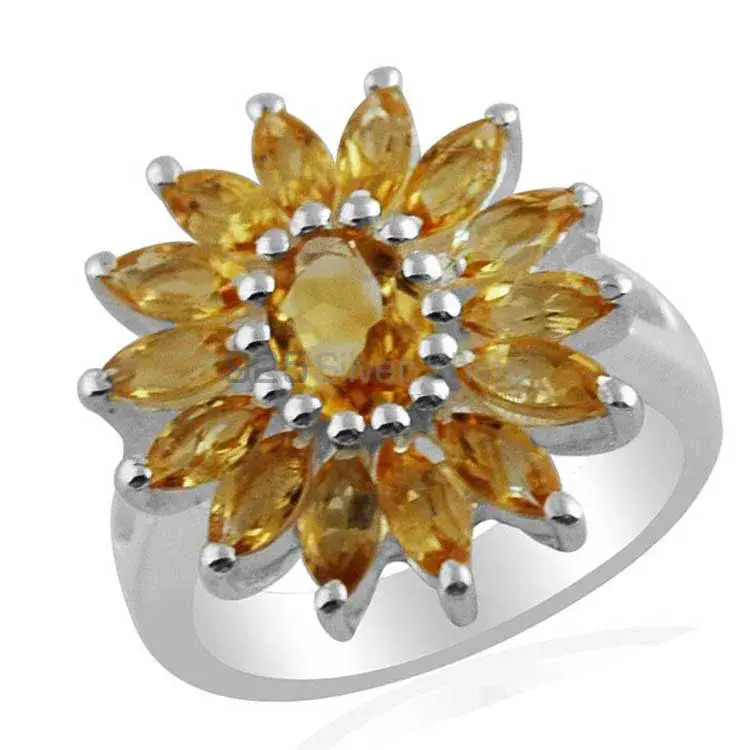 925 Sterling Silver Handmade Rings In Citrine Gemstone Jewelry 925SR1423_0