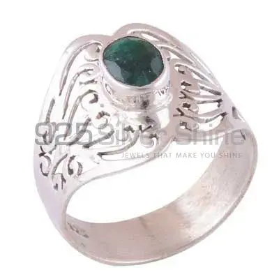 Beautiful 925 Sterling Silver Handmade Rings Manufacturer In Dyed Emerald Gemstone Jewelry 925SR3568