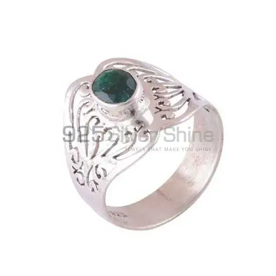 Beautiful 925 Sterling Silver Handmade Rings Manufacturer In Dyed Emerald Gemstone Jewelry 925SR3568_0