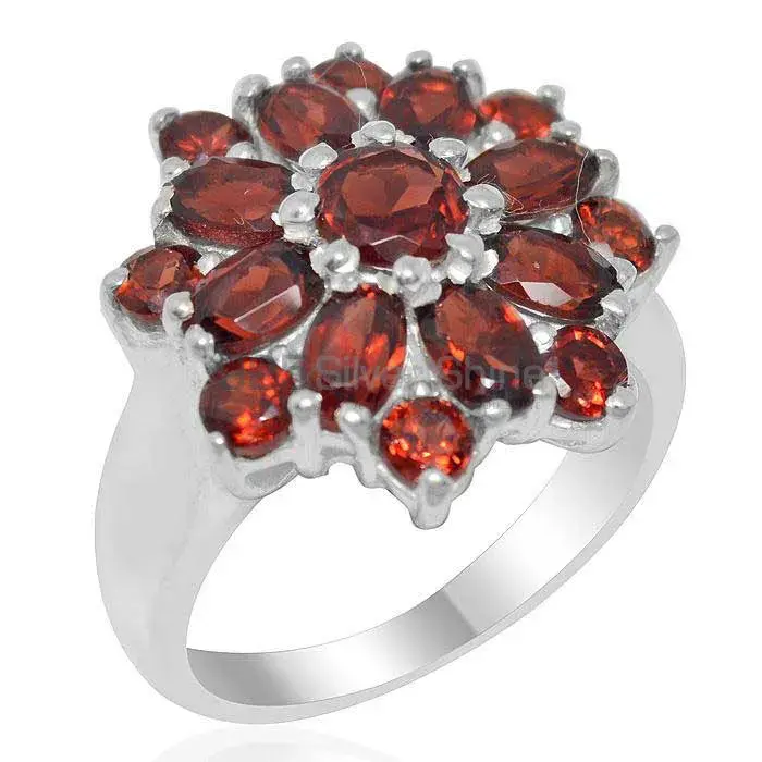 Beautiful 925 Sterling Silver Handmade Rings Manufacturer In Garnet Gemstone Jewelry 925SR2043