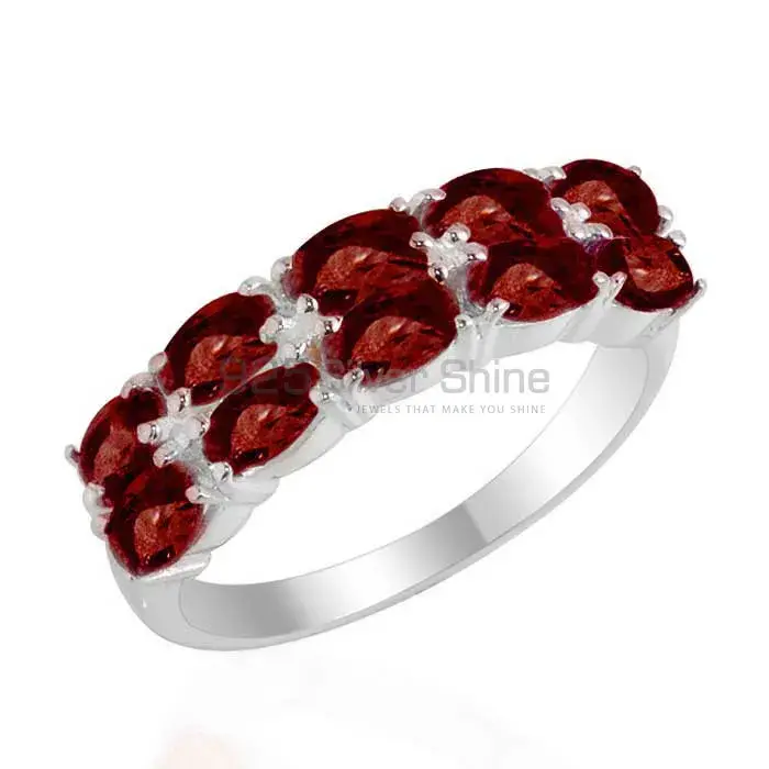 Beautiful 925 Sterling Silver Handmade Rings Manufacturer In Garnet Gemstone Jewelry 925SR2122