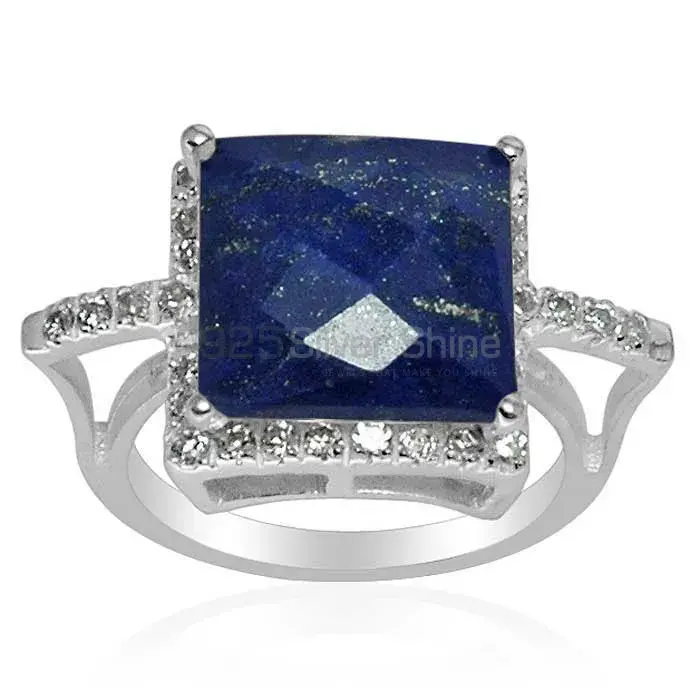 925 Sterling Silver Handmade Rings In Lapis Gemstone Jewelry 925SR1502_0