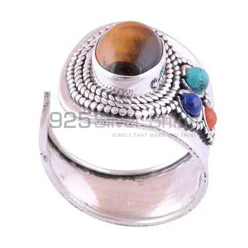 Beautiful 925 Sterling Silver Handmade Rings Manufacturer In Multi Gemstone Jewelry 925SR3000
