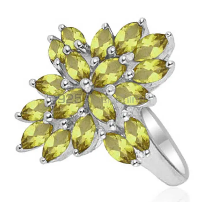 925 Sterling Silver Handmade Rings In Peridot Gemstone Jewelry 925SR1818
