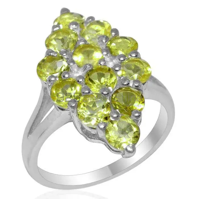 925 Sterling Silver Handmade Rings In Peridot Gemstone Jewelry 925SR1964_0