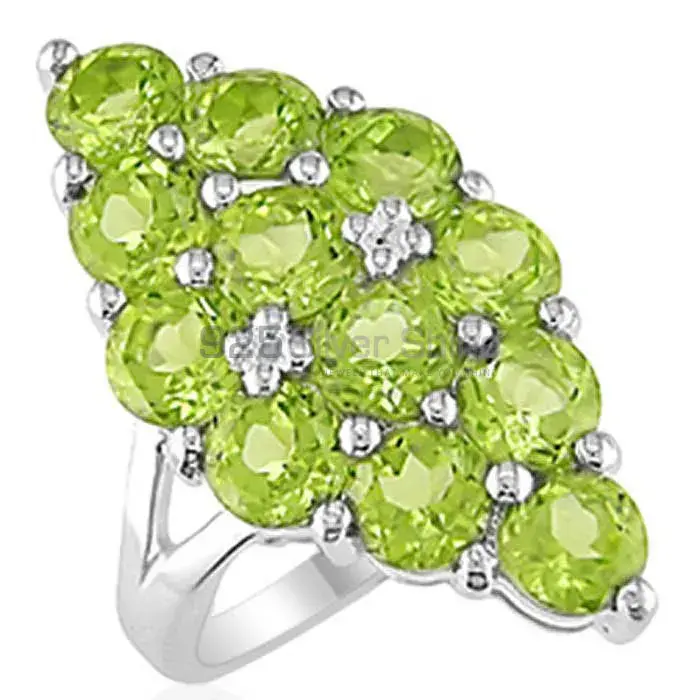 925 Sterling Silver Handmade Rings In Peridot Gemstone Jewelry 925SR1964_1