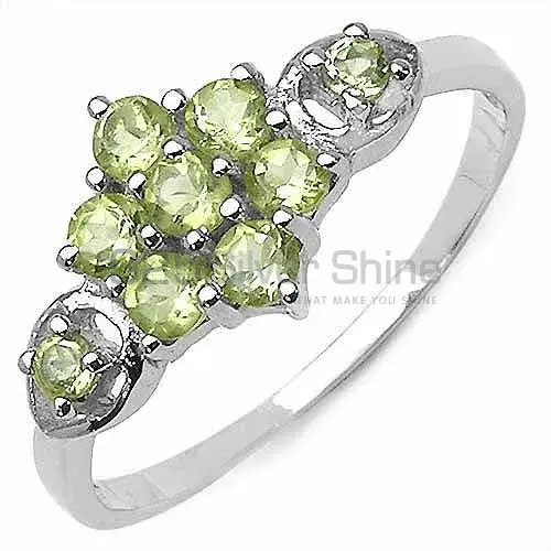 925 Sterling Silver Handmade Rings In Peridot Gemstone Jewelry 925SR3158_0