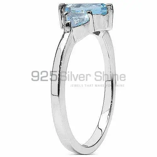 Beautiful 925 Sterling Silver Handmade Rings Suppliers In Blue Topaz Gemstone Jewelry 925SR3089_0