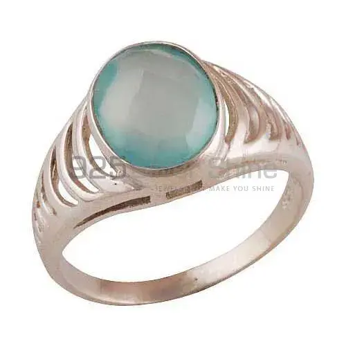 925 Sterling Silver Handmade Rings In Chalcedony Gemstone Jewelry 925SR3578_0