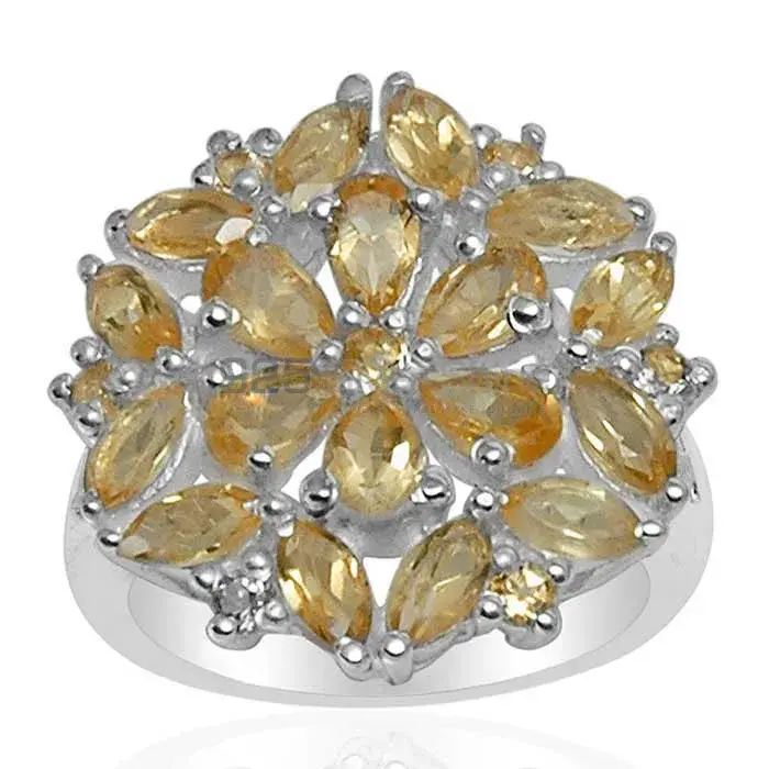 Beautiful 925 Sterling Silver Handmade Rings Suppliers In Citrine Gemstone Jewelry 925SR1591