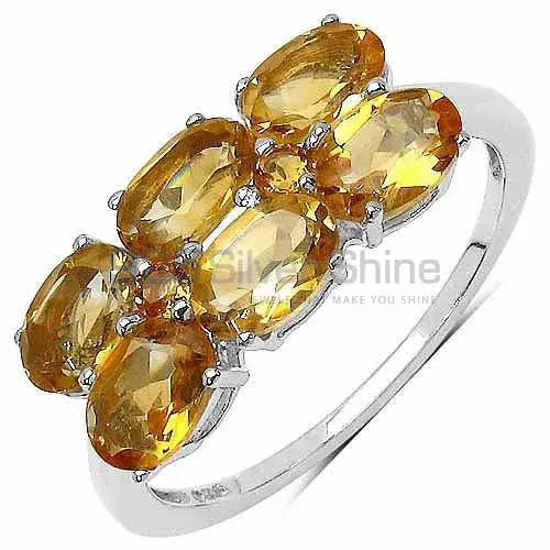 Beautiful 925 Sterling Silver Handmade Rings Suppliers In Citrine Gemstone Jewelry 925SR3262