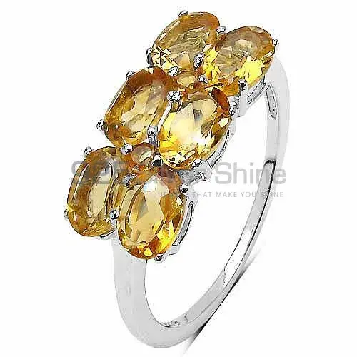 Beautiful 925 Sterling Silver Handmade Rings Suppliers In Citrine Gemstone Jewelry 925SR3262_1