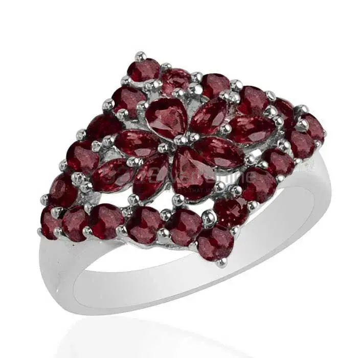 Beautiful 925 Sterling Silver Handmade Rings Suppliers In Garnet Gemstone Jewelry 925SR1749