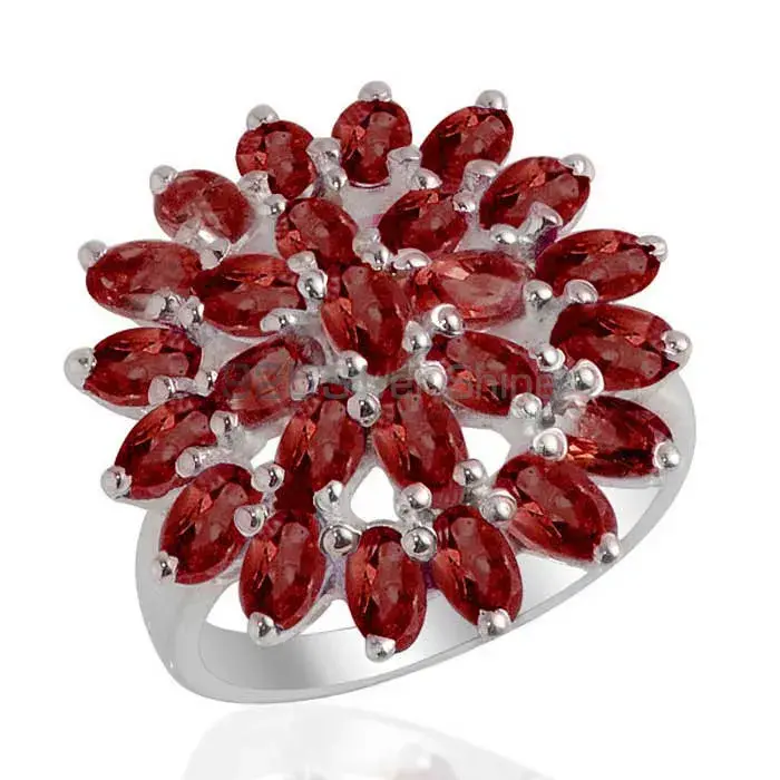 Beautiful 925 Sterling Silver Handmade Rings Suppliers In Garnet Gemstone Jewelry 925SR2132