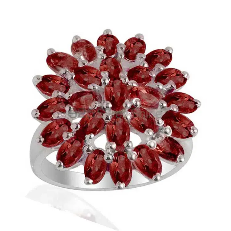 Beautiful 925 Sterling Silver Handmade Rings Suppliers In Garnet Gemstone Jewelry 925SR2132_0