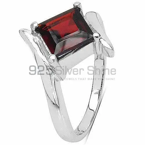 Faceted Garnet Birthstone Sterling Silver Rings 925SR3168_1