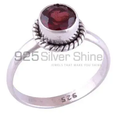 Garnet Stone Sterling Silver Rings 925SR3420_0