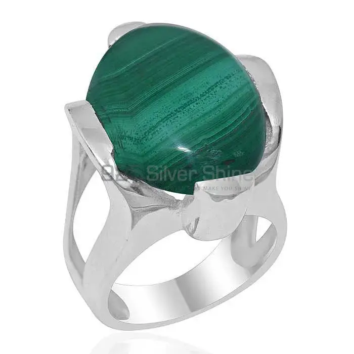 Beautiful 925 Sterling Silver Handmade Rings Suppliers In Malachite Gemstone Jewelry 925SR1895