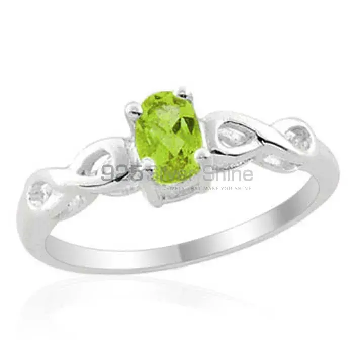 Sterling Silver Peridot Engagement Rings 925SR1974