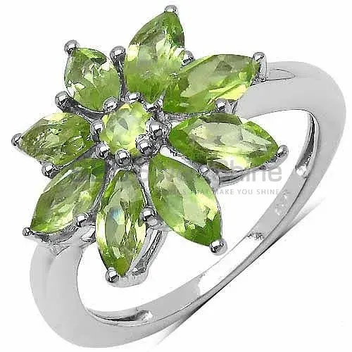 Beautiful 925 Sterling Silver Handmade Rings Suppliers In Peridot Gemstone Jewelry 925SR3341