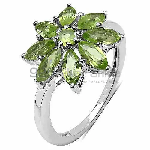 Beautiful 925 Sterling Silver Handmade Rings Suppliers In Peridot Gemstone Jewelry 925SR3341_1