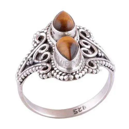 Beautiful 925 Sterling Silver Handmade Rings Suppliers In Tiger's Eye Gemstone Jewelry 925SR3010